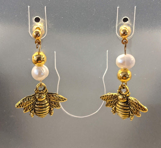 Hello Bees! Dangle Earrings