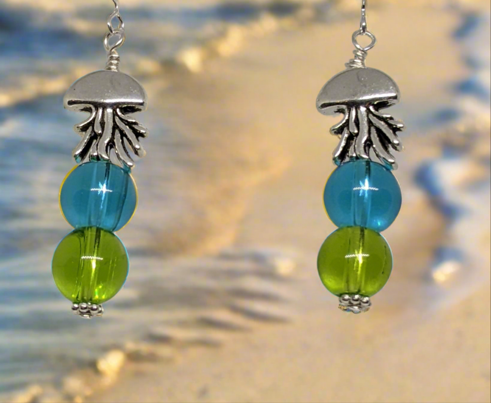 Jellyfish Beaded Earrings