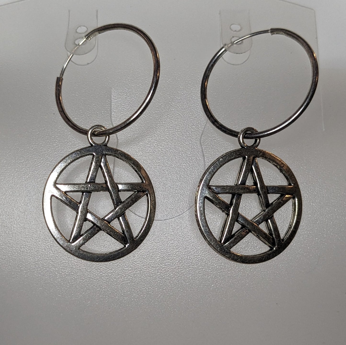 Pentagram Pagan Wiccan Spiritual Dangle Earrings
