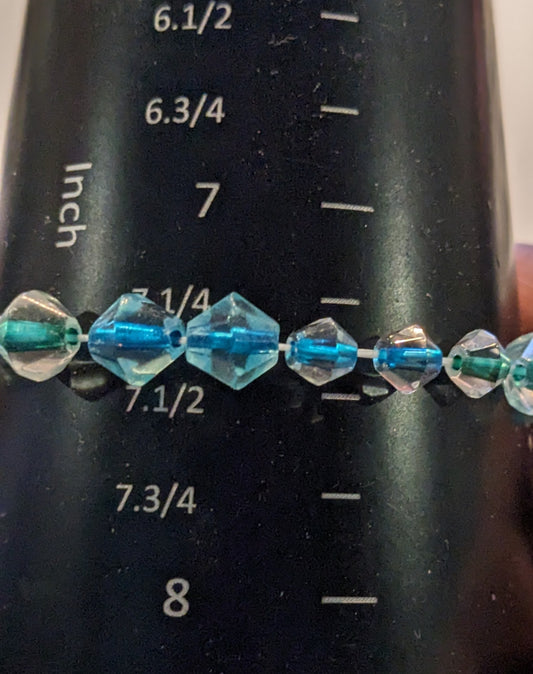Blue & Crystal Stretch Bracelet