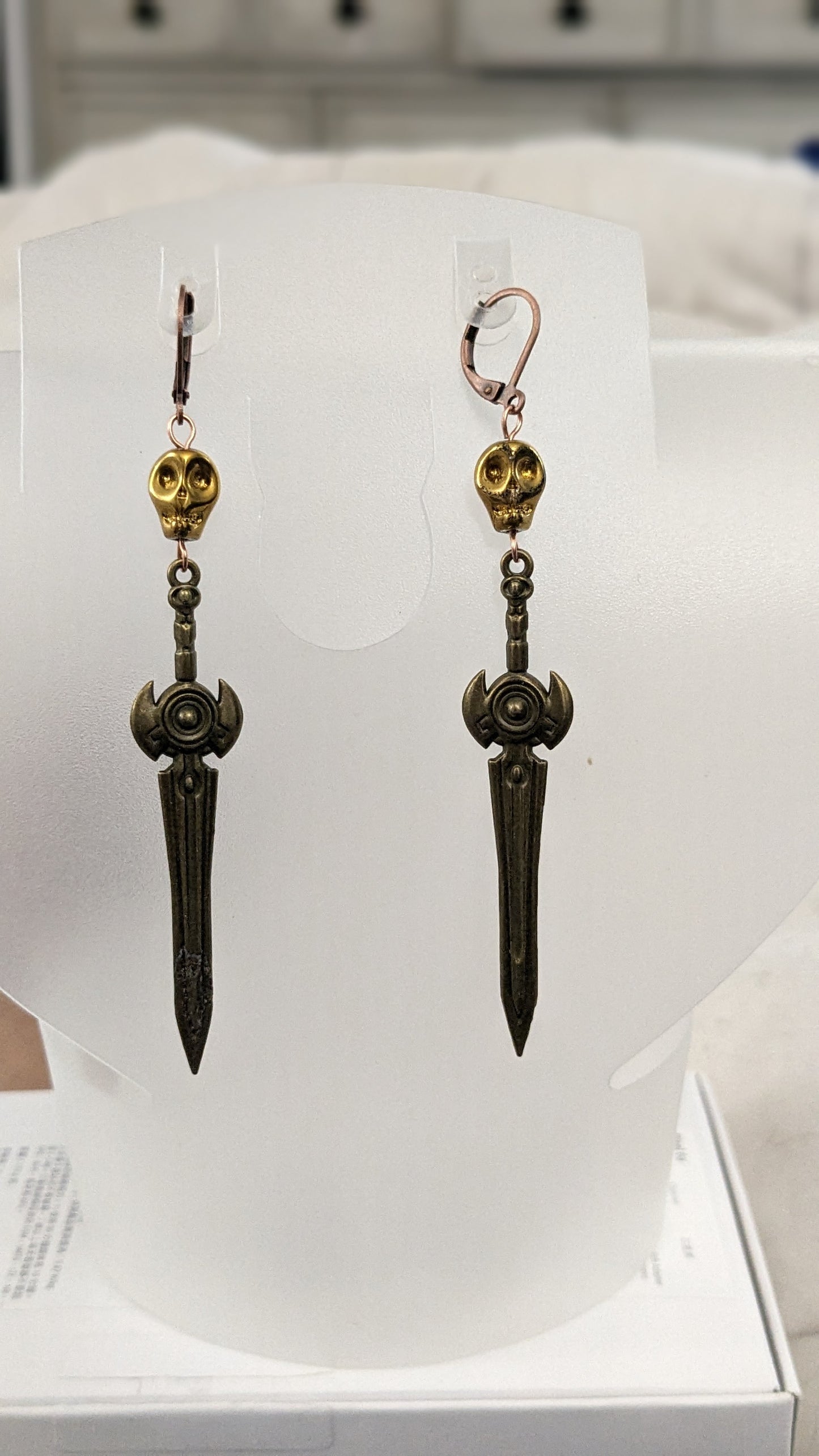 Sword Charm Dangle Earrings