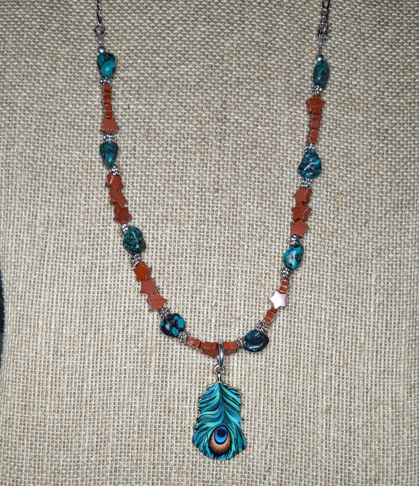 Peacock Gemstone Beaded Jewelry Set