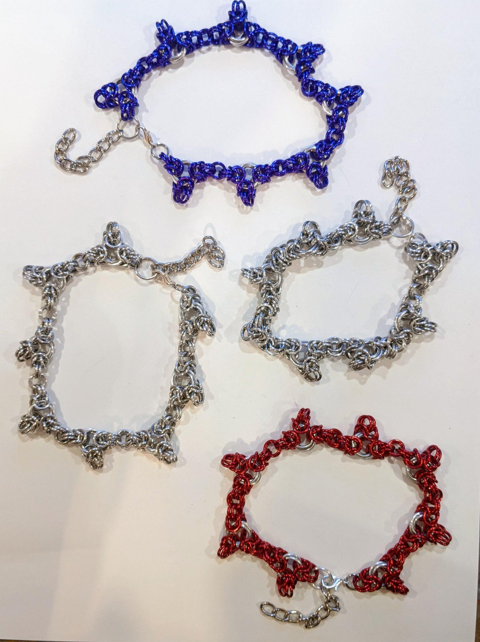 Silver Tripoli Weave Anklets  Dragon & Wolf Designs   