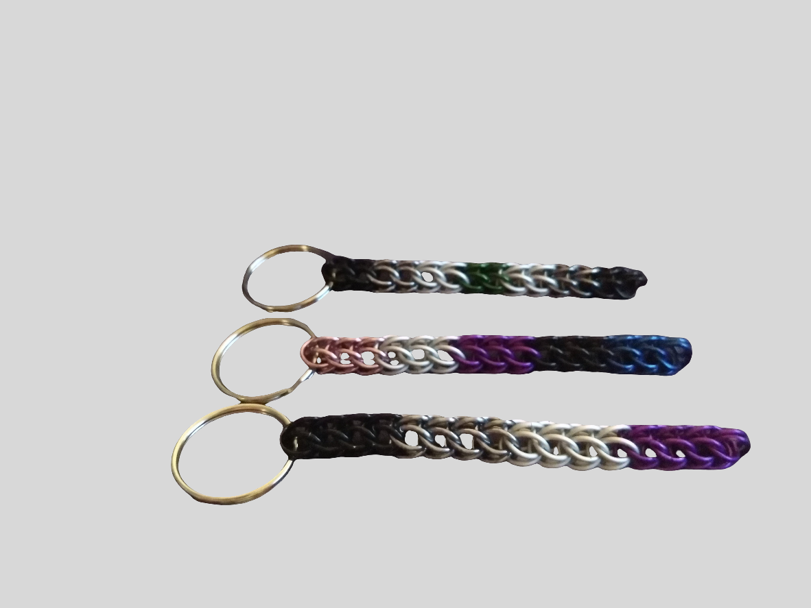 Handmade Pride Chainmail Keychains