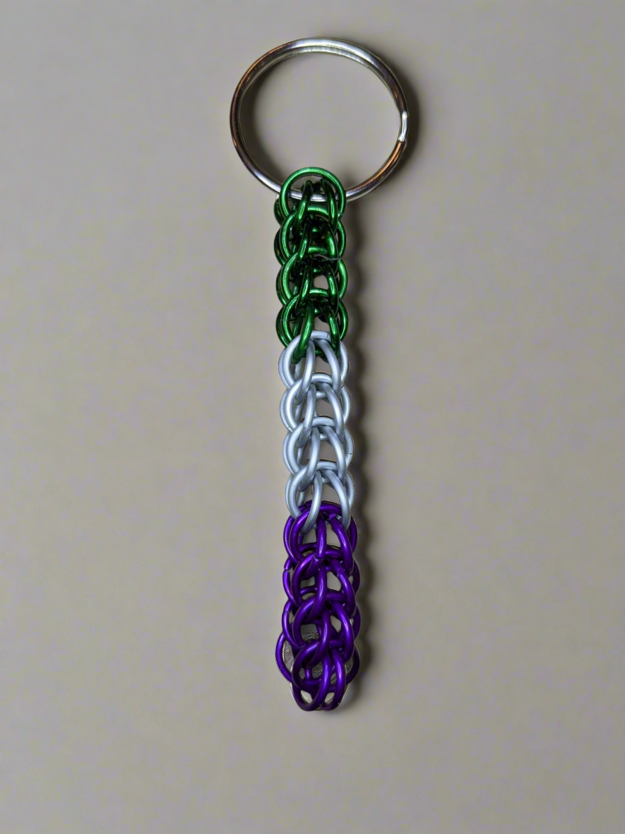 Handmade Pride Chainmail Keychains