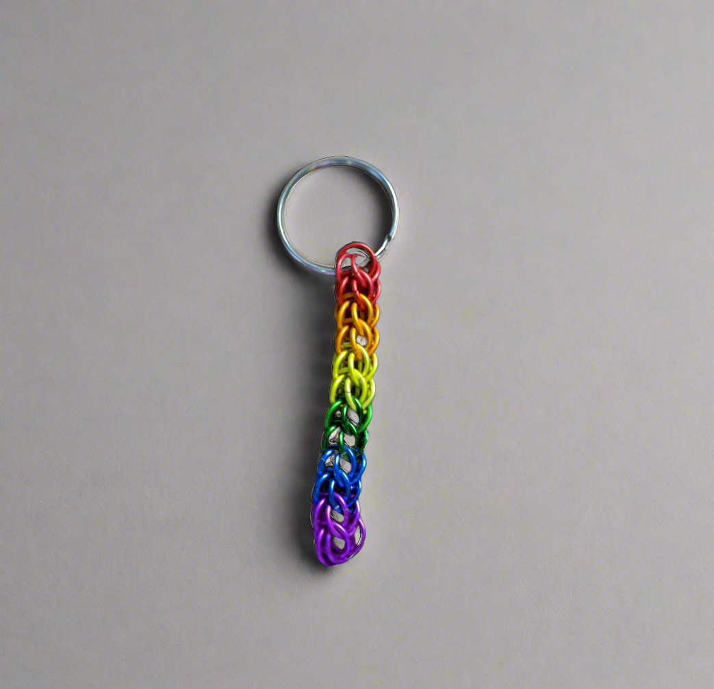 Handmade Pride Chainmail Keychains