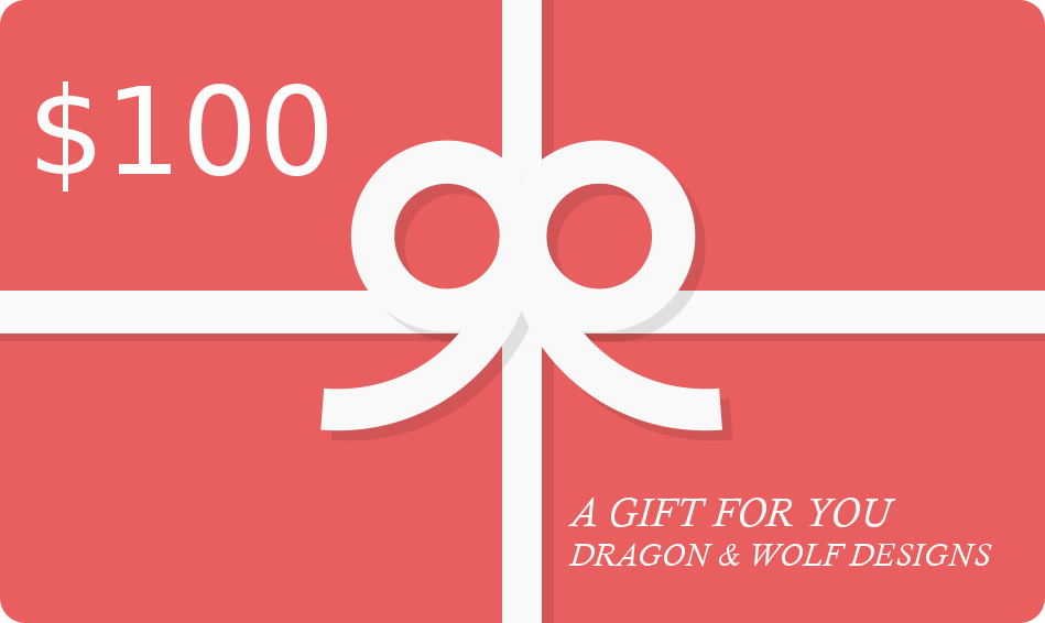 Gift Card Gift Cards Dragon & Wolf Designs $100.00 USD  
