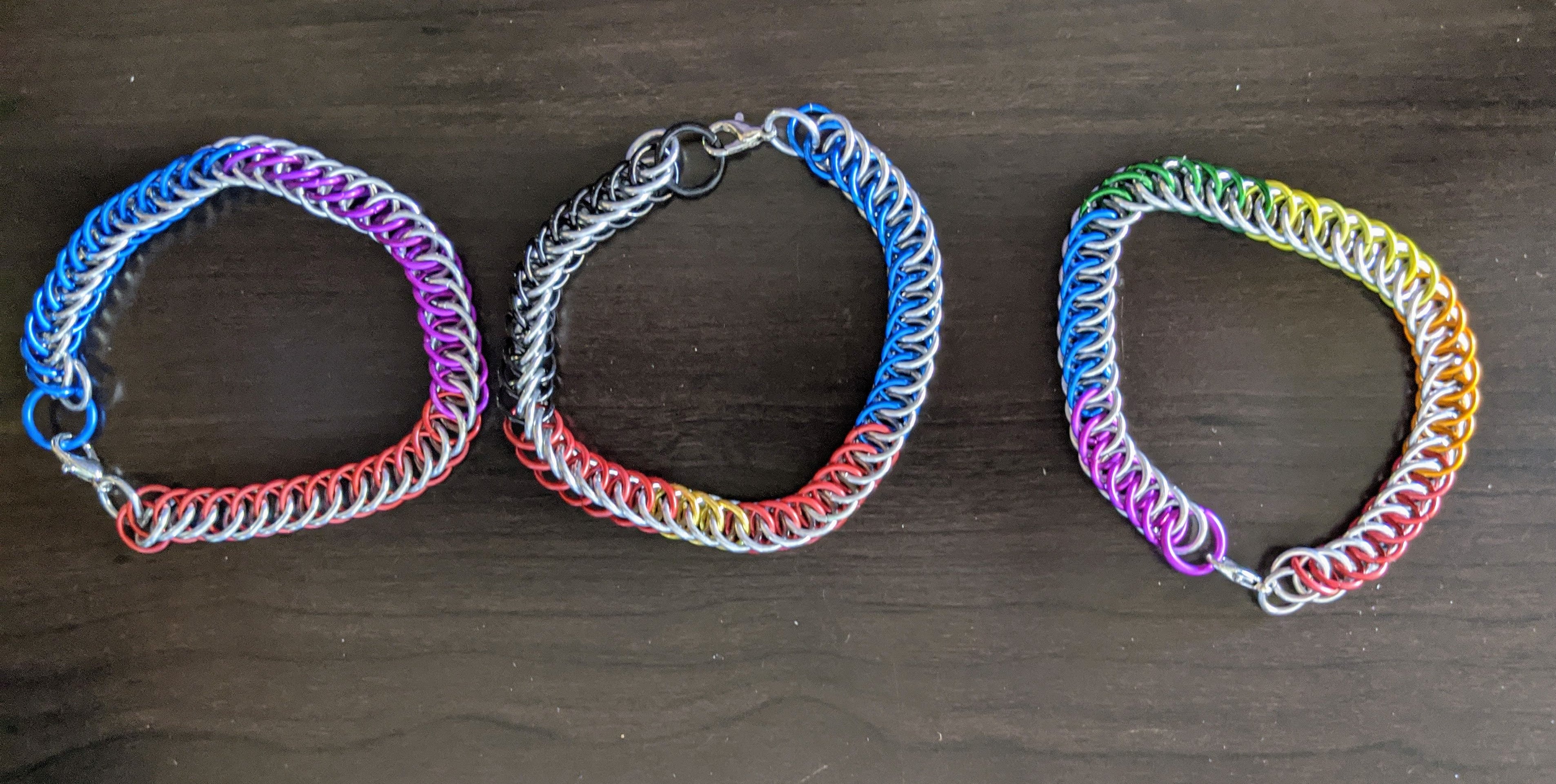 Pride Chainmail Bracelets – Dragon & Wolf Designs