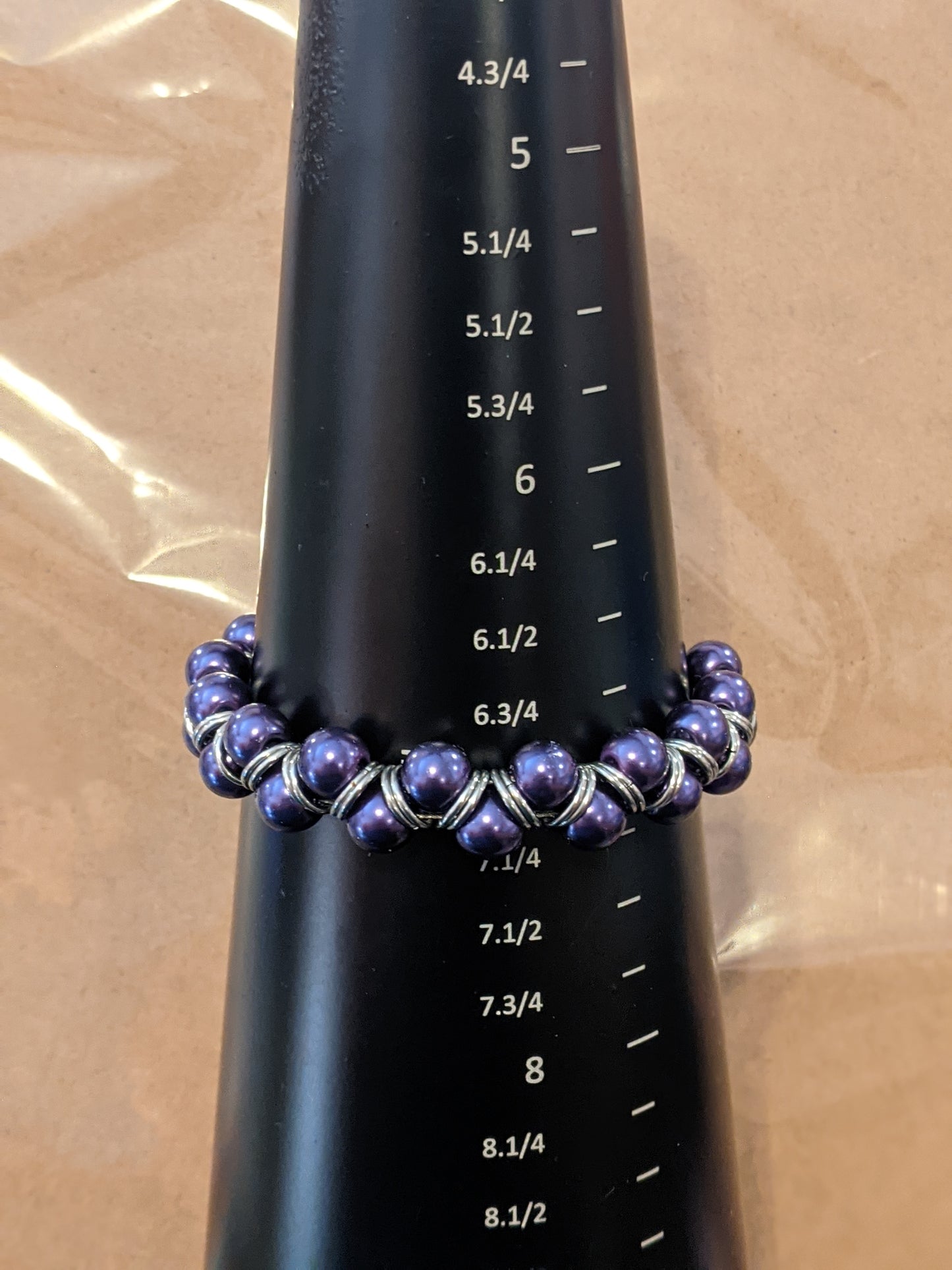 Goddess Bracelet Beaded Bracelets Dragon & Wolf Designs Purple pearls  