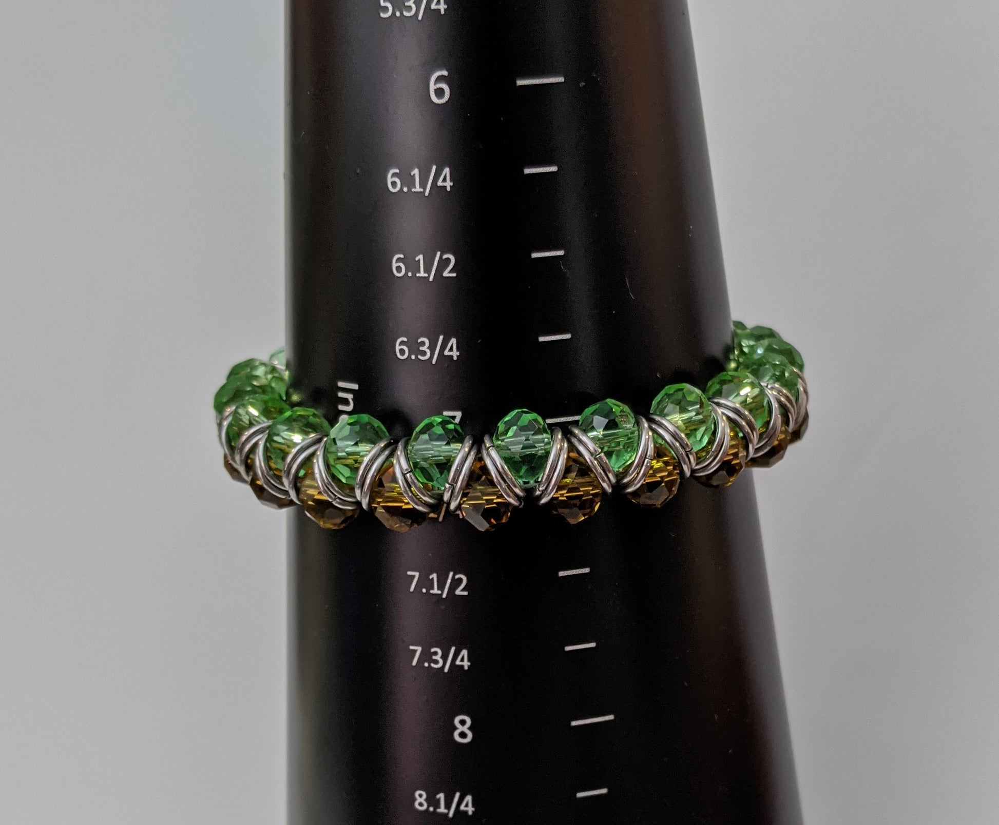 Goddess Bracelet Beaded Bracelets Dragon & Wolf Designs Green and tawny  