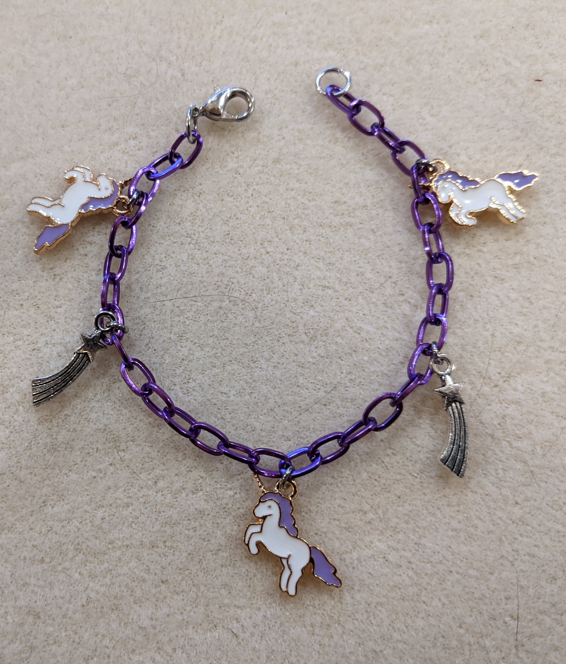 Magical Unicorn Charm Bracelet Charm Bracelets Dragon & Wolf Designs   