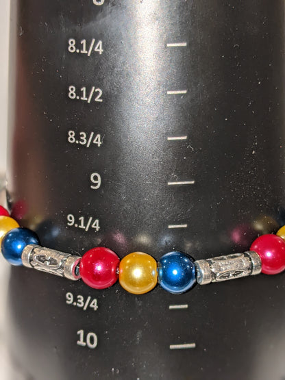 Pansexual Pride Beaded Bracelet Beaded Bracelets Dragon & Wolf Designs   