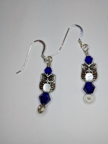 Owl Earrings Beaded Earrings Dragon & Wolf Designs   