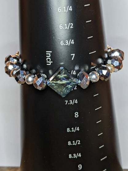 Sparkling Silver Beaded Bracelets Dragon & Wolf Designs   