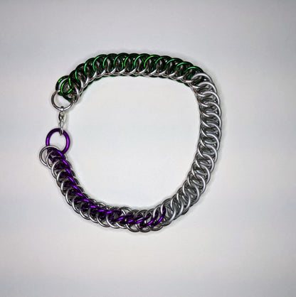 Pride  Chainmail Bracelets Chainmail Bracelets Dragon & Wolf Designs Gender Queer  