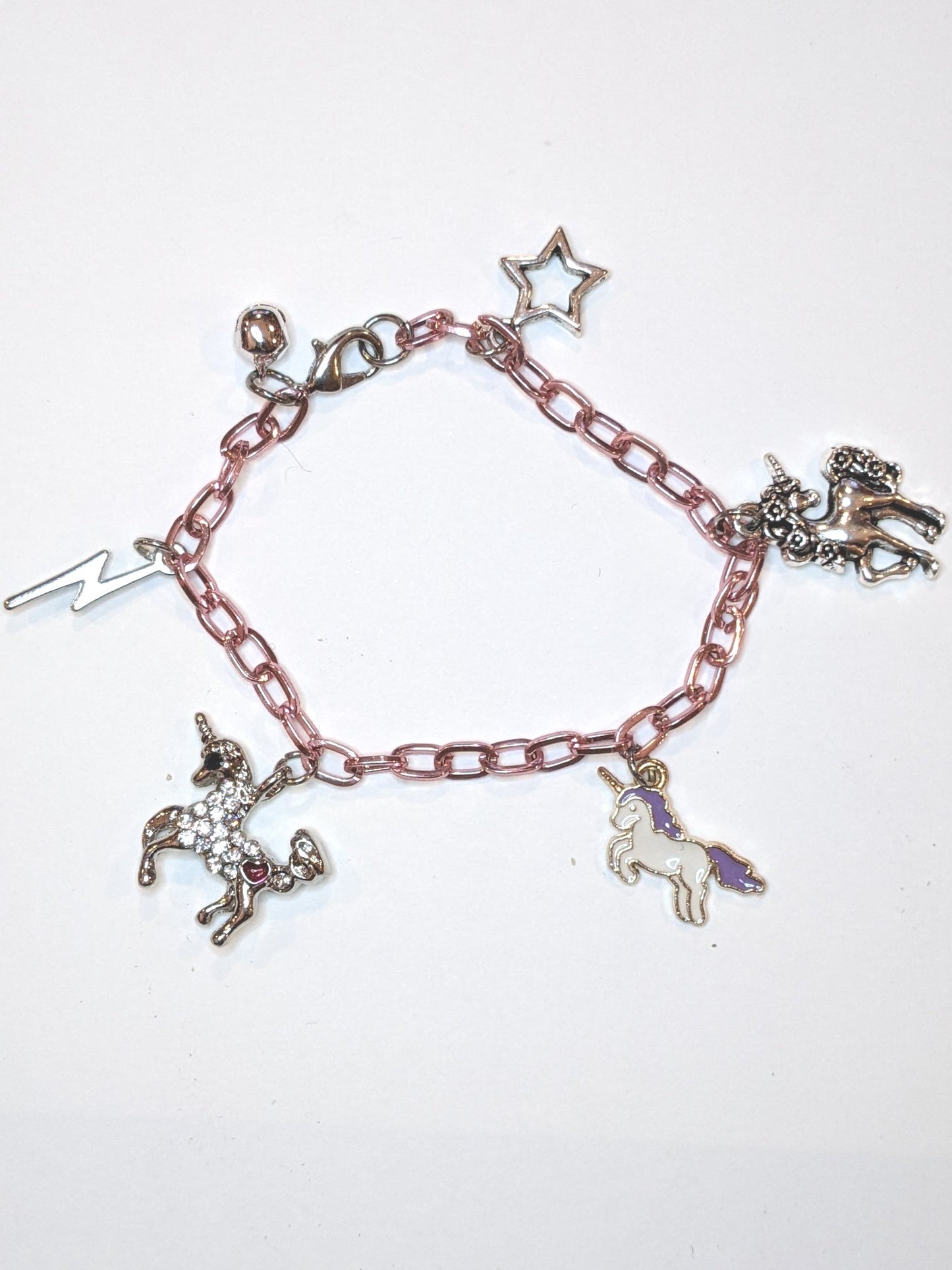 Frolicking Unicorn Charm Bracelet Charm Bracelets Dragon & Wolf Designs   