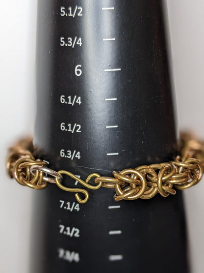 Brass Byzantine Weave Chainmail Bracelets Chainmail Bracelets Dragon & Wolf Designs 7  