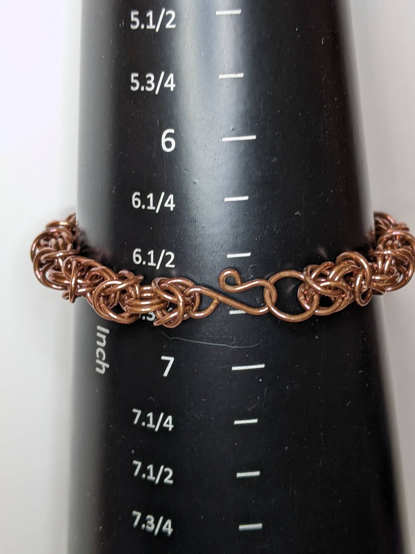 Bold Bright Copper Byzantine Chainmail Bracelets Chainmail Bracelets Dragon & Wolf Designs 6.75  