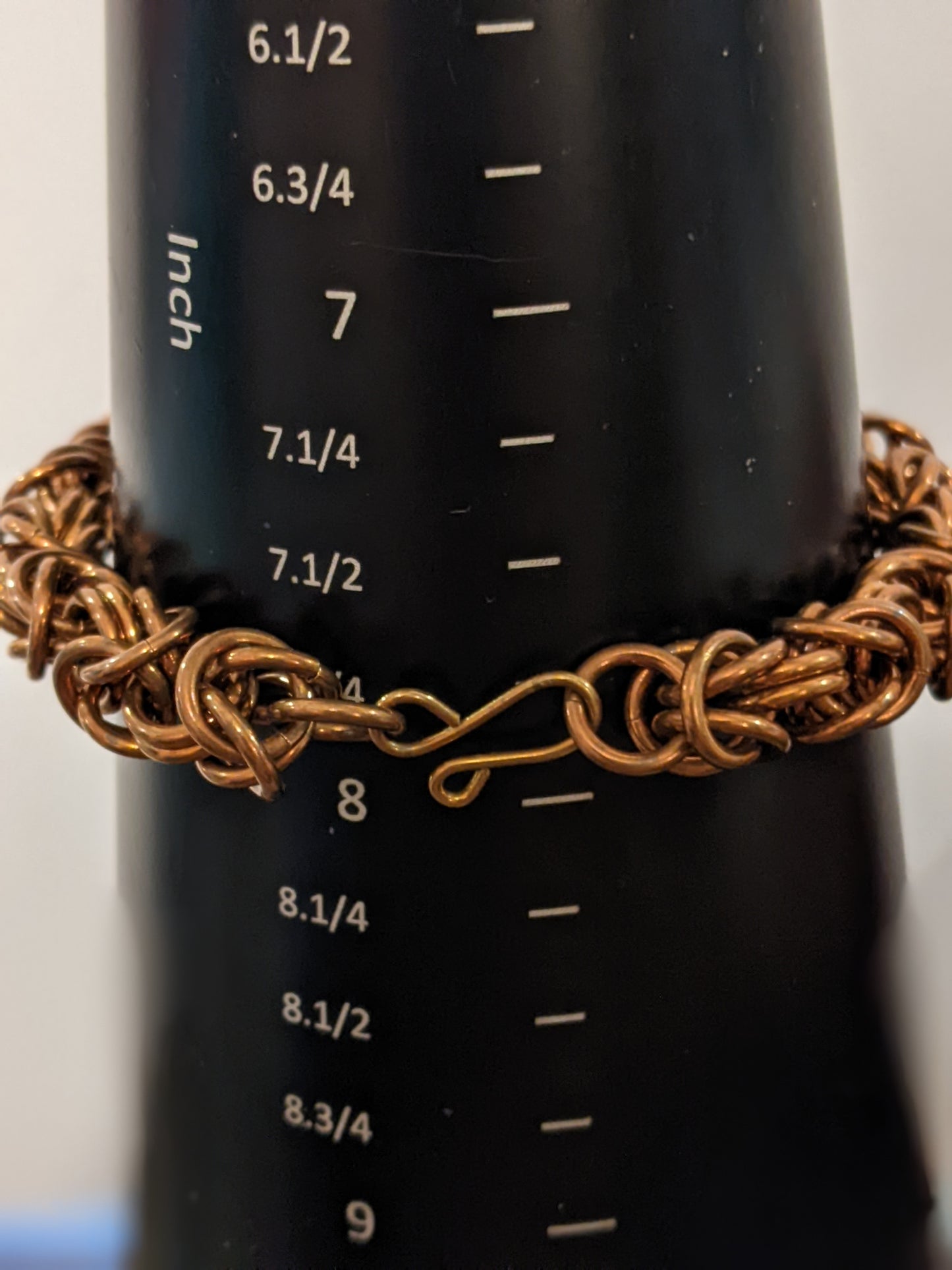 Brass Byzantine Weave Chainmail Bracelets Chainmail Bracelets Dragon & Wolf Designs 7.75  