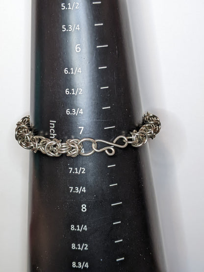 Nickel Byzantine Chainmail Bracelets Chainmail Bracelets Dragon & Wolf Designs 7.25  