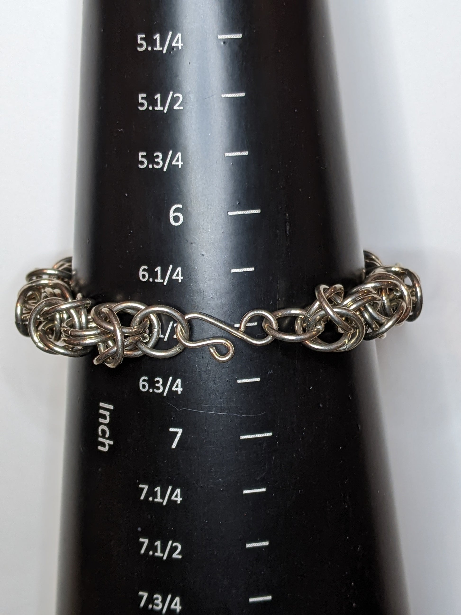 Nickel Byzantine Chainmail Bracelets Chainmail Bracelets Dragon & Wolf Designs 6.5  