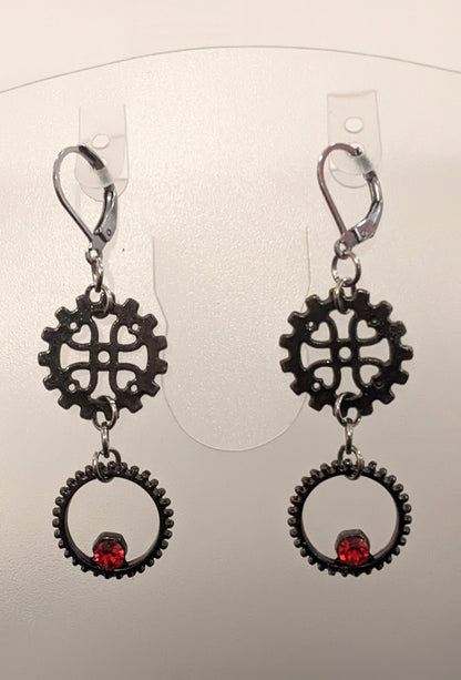 Elegant Steampunk Earrings Beaded Earrings Dragon & Wolf Designs   