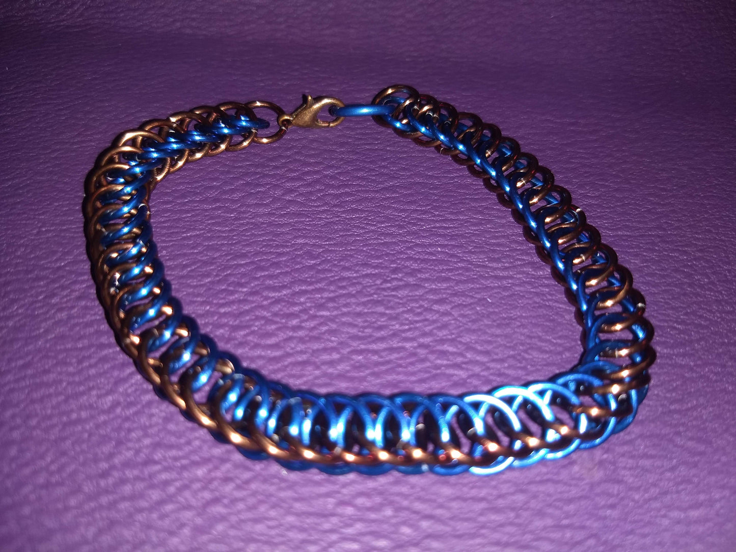 Wizarding House Chainmail bracelets Chainmail Bracelets Dragon & Wolf Designs Blue/Bronze  