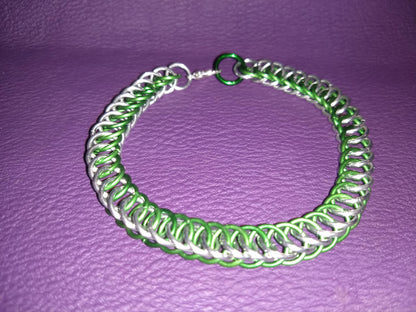 Wizarding House Chainmail bracelets Chainmail Bracelets Dragon & Wolf Designs Green/Silver  