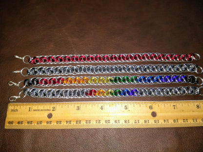 Viper weave chainmail bracelet Chainmail Bracelets Dragon & Wolf Designs   