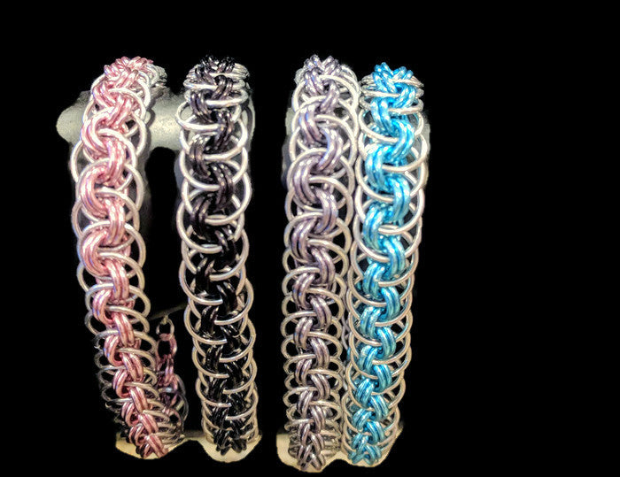 Viper weave chainmail bracelet Chainmail Bracelets Dragon & Wolf Designs   